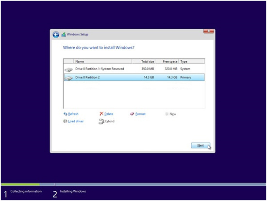 Microsoft Windows 8.1 Install to what drive
