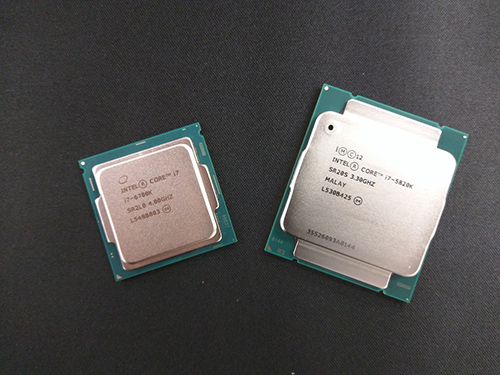 Image of a Intel 6700K & Intel 5820K