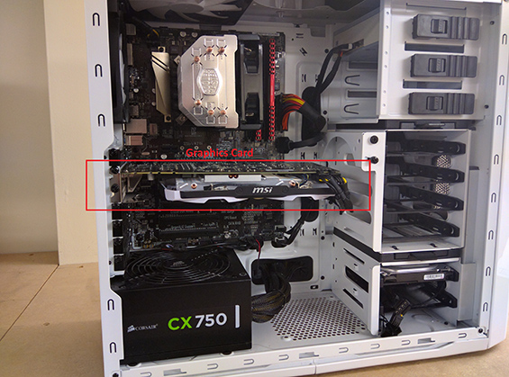 Image of a GPU in a PC