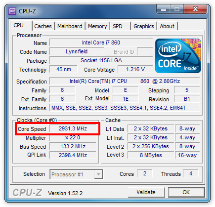 CPU-Z Screenshot