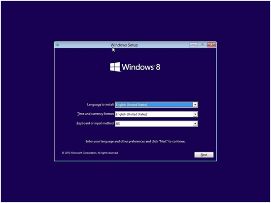Microsoft Windows 8.1 Install Regional Options