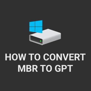 How to convert MBR to GPT on a Windows installation (OS Partitions)